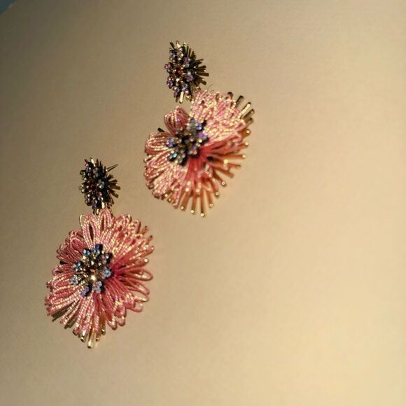 Flower drop earrings N970 - Picture 4 of 5